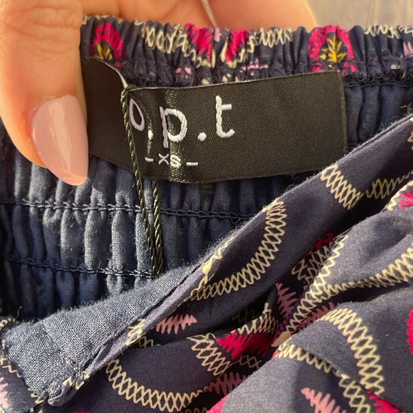 100% Cotton OPT NWT XS MultiColor Luxe Boho Smocked Mini Dress Luxe Boho - Picture 3 of 5